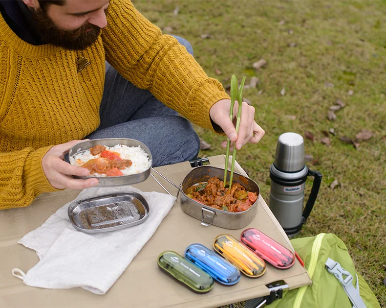 Naturehike мини походная кухонная посуда набор коробка складная ложка палочки вилка многофункциональные принадлежности для пикника Путешествия Портативная упаковка для столовых приборов