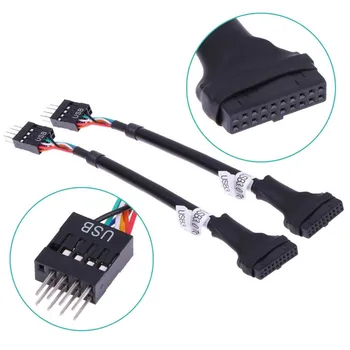 

1PC USB 3.0 20-Pin Motherboard Header Female to USB 2.0 9-Pin Male Adapter Cable