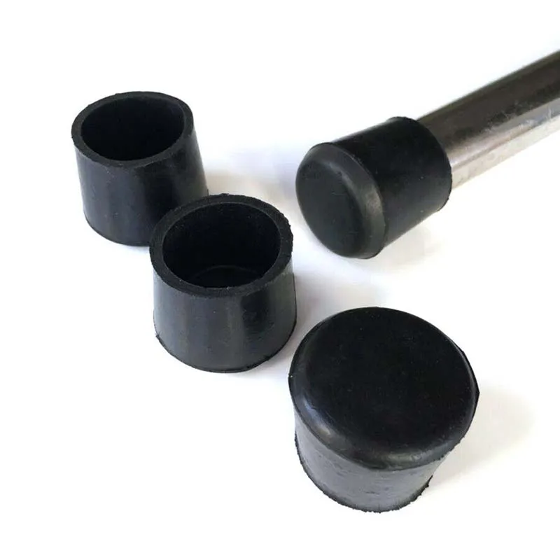Black Rubber Chair Table Feet Furniture Stick Pipe Tubing Tube Insert Plug  Bung End Cover Caps 12/14/14/15/16/19/20/22/25mm~45mm