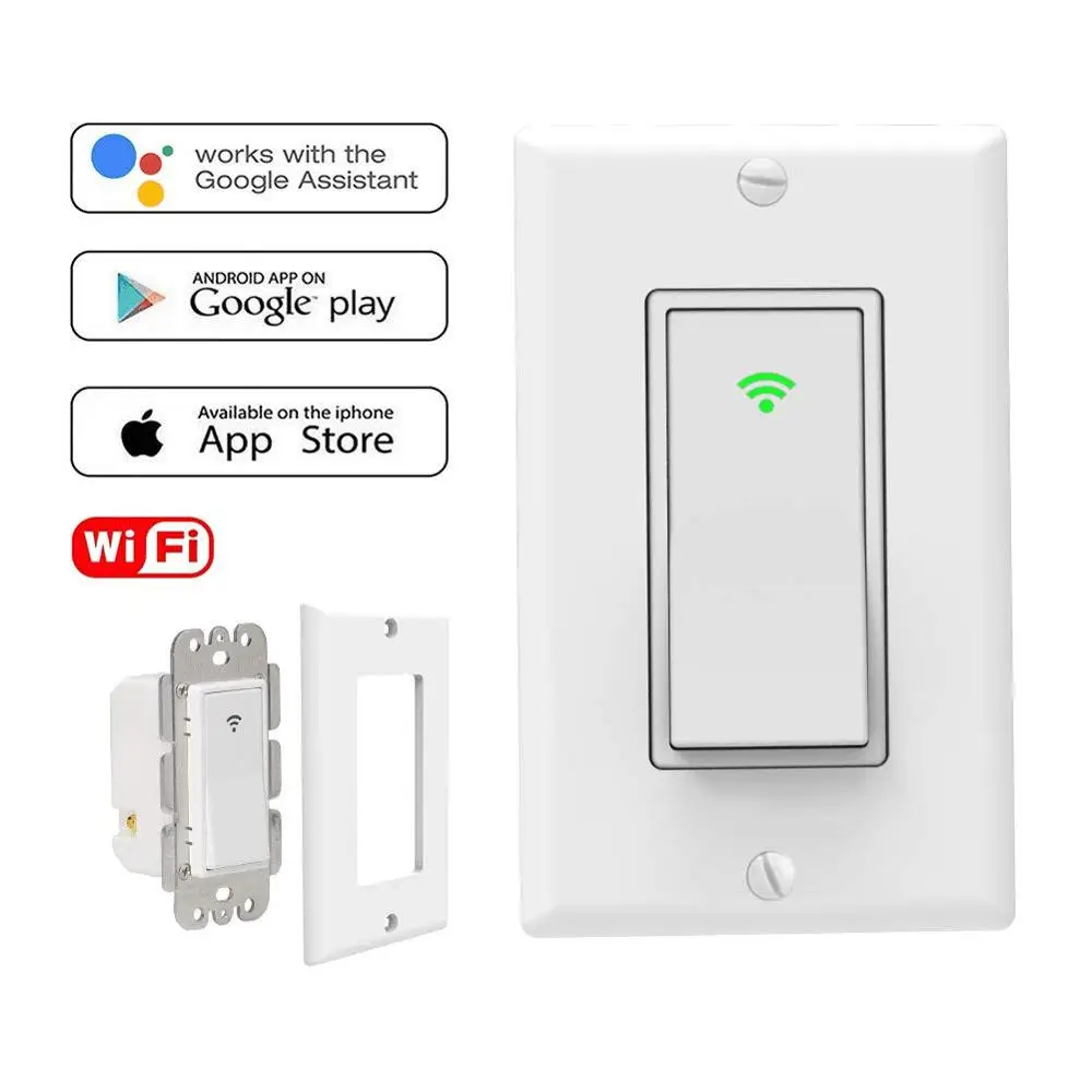 Tuya Smart life app управление WiFi свет переключатель США поддержка Alexa Google Home - Комплект: US      Smart Switch