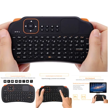 

2.4G 83keys wireless Keyboard with Touchpad Mini Wireless Keyboard Fly Mouse Remote Control Touchpad