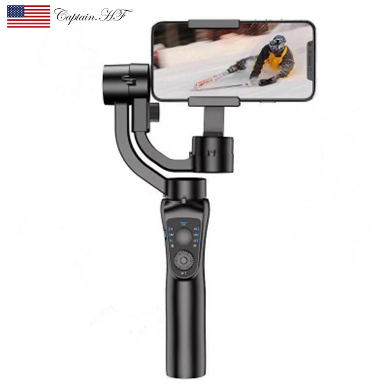 

US Captain Lightweight and Portable 3-axis Handheld Gimbal Stabilizer Compatible with iPhone 11 Xs Max Xr X 8 & Android Phones