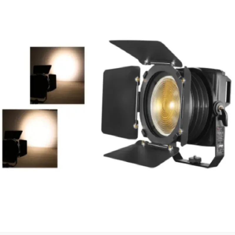 

2/lot High CRI 95 LED Studio Fresnel Light 200W Warm/Cool White LED Fresnel Spotlight for Video or film
