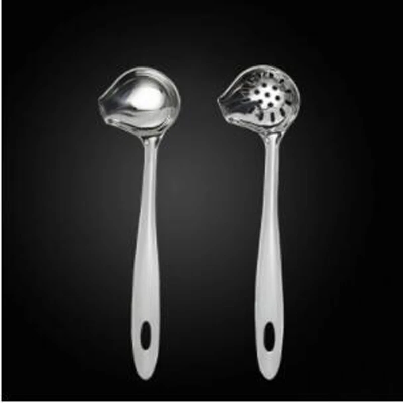 Нержавеющая сталь Утенок язык утки силиконовая оболочка горшок суп соус ложка