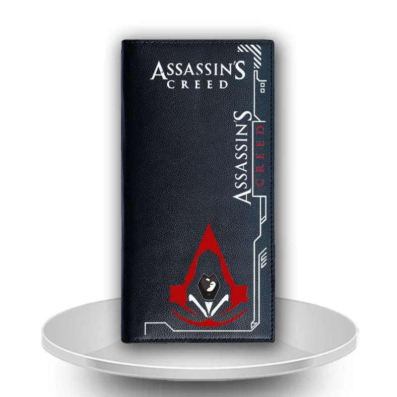 Assassins Creed, модный кошелек, карта, посылка, мужской кошелек, маленький винтажный кошелек, высокое качество, дизайнерский, короткий, длинный, секционный кошелек