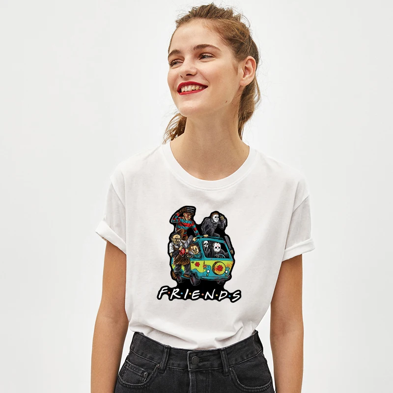 Tee Shirt 4 Женские футболки с принтом «странные вещи друзей», женские рубашки, винтажные футболки больших размеров, Рождественская рубашка, Camiseta Feminina Femme - Цвет: Tee Shirt 4