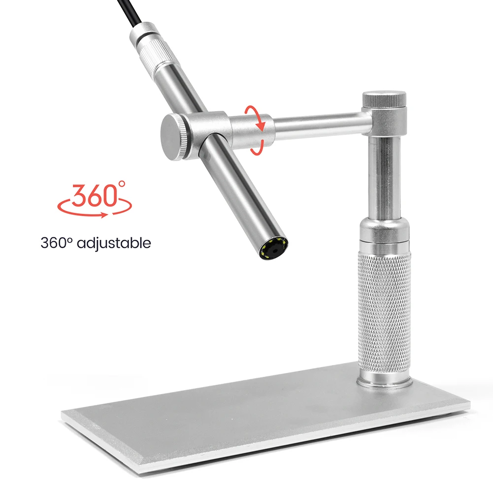 Andonstar-A1 2MP USB 디지털 현미경 500x 직경 12MM 내시경 비디오 카메라, 8 LED 돋보기