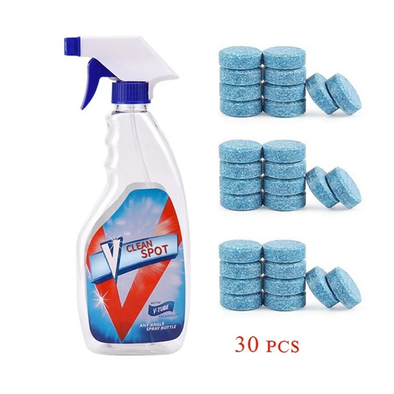 bottle 30pcs 10/20/30/50/100 шт. Многофункциональный очищающий Спрей очиститель дома Кухня для очистки лобового стекла автомобиля моющее средство для стекла дропшиппинг - Цвет: bottle 30pcs
