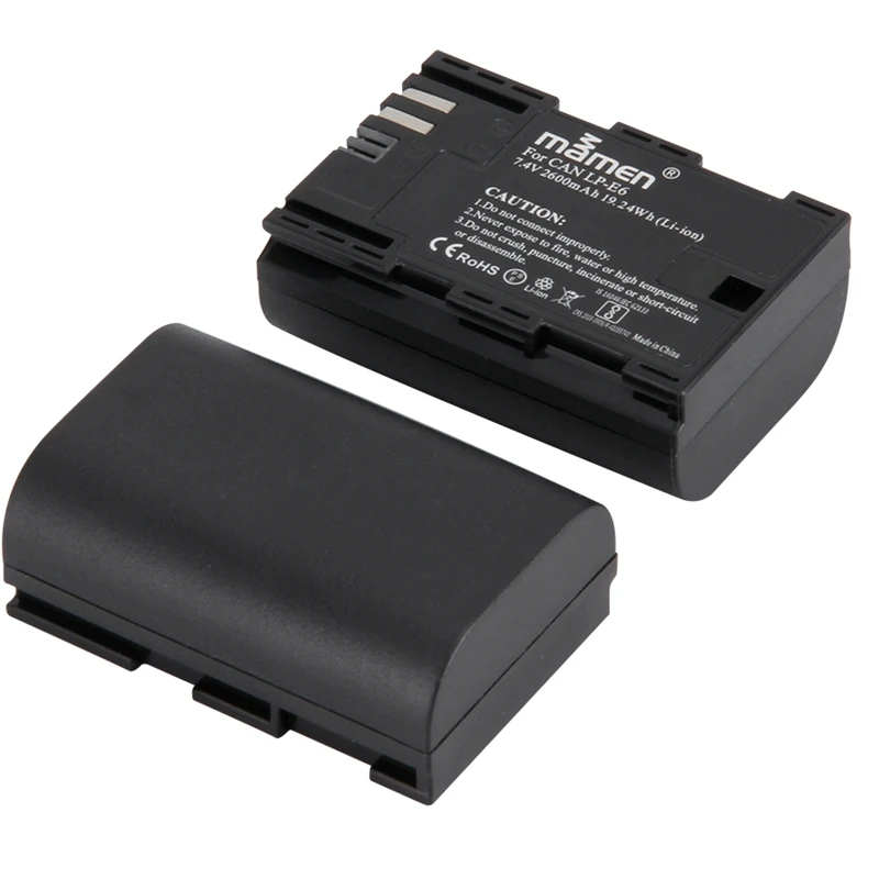 ABHU-Mamen 3 шт. LP-E6 LP E6 LPE6 2600 мАч батарея для цифровой камеры+ USB lcd двойное зарядное устройство для Canon Mark II Mark III 6D 60D 60Da 70D