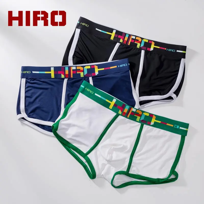 HIRO сексуальное мужское нижнее белье сетка хлопок модал дышащие боксеры Трусы в