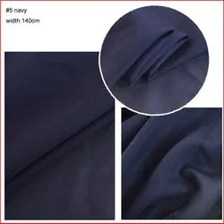 Luxurious Pure White Silk-Cotton Fabric for Dress Linings - Lightweight & Soft (5 navy)