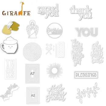 

Leaf blessing Thin Frames Metal Cutting Dies Scrapbooking Stencil DIY Paper Card Decorative Embossing Die Cut Craft Dies 2020NEW