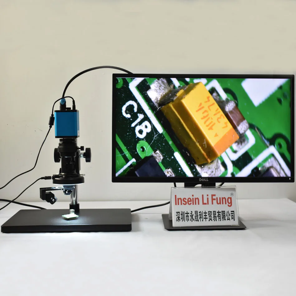 Промышленный электронный видео микроскоп камера 3D объектив C-Mount Оптическая лупа прецизионное оборудование SMT припой