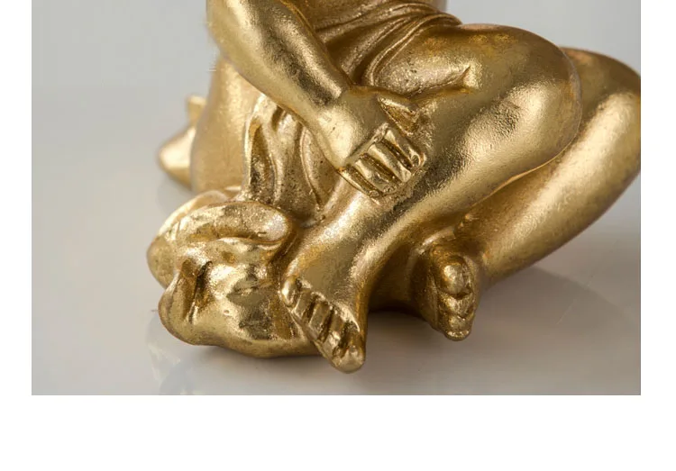 Golden Cute Angel Small Ornaments Birthday Gift Ins Wind Creative Soft Ornaments Ornaments Home Decoration Accessories
