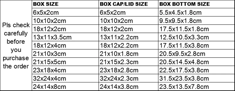 10 Stück rechteckige Geschenkboxen mit Deckel, weiß-schwarze kleine Geschenkverpackungsboxen für Verpackungen, Kraftkartonboxen in verschiedenen Größen – Detail 3