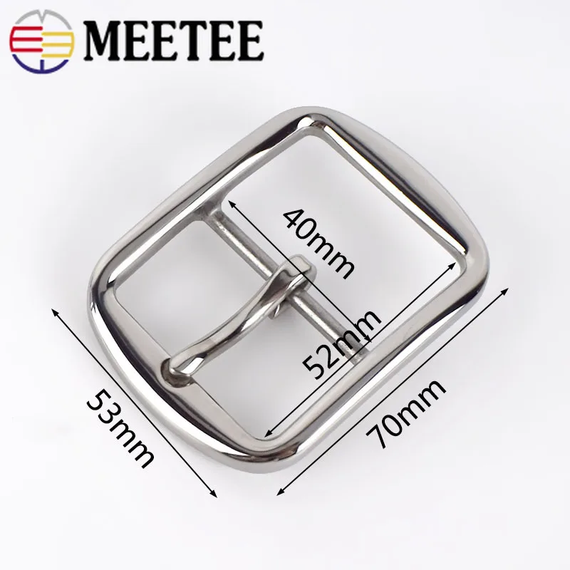 Meetee 40*52 мм Мужские пряжки из нержавеющей стали для 39 мм пояс для отдыха ремень для украшения джинсов Одежда Аксессуары для декора