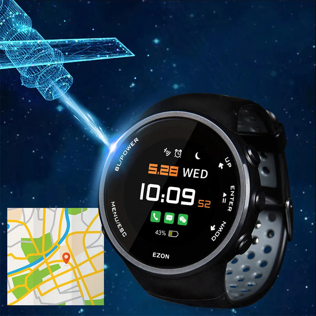 25# EZON T958 gps Бег Спорт Смарт Blueteeth часы с водонепроницаемым шагомер Push сообщение фитнес трекер Смарт часы