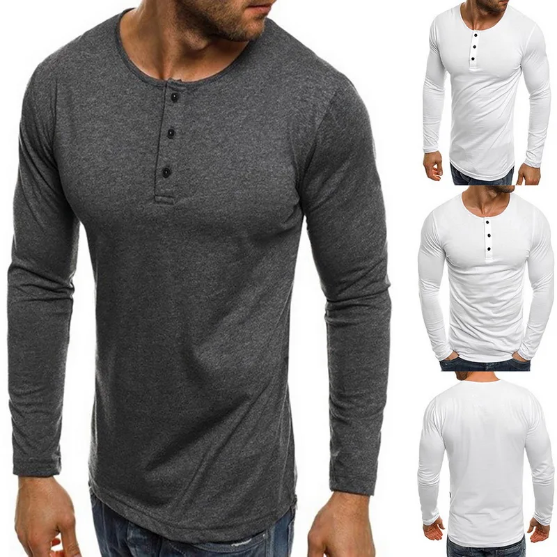 slim fit henley t shirt