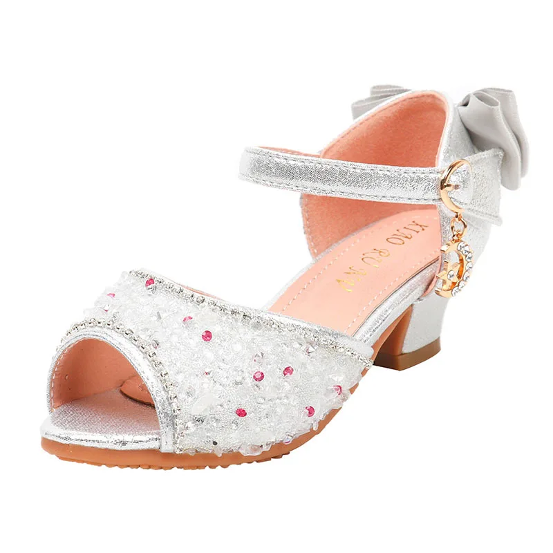 Skhek Sepatu Anak Anak Sandal Perempuan Putri Glitter Sepatu Hak Tinggi Anak Anak Cinderella Remaja Kaki Kecil Urutan Bersinar Untuk Wanita Sandal Aliexpress