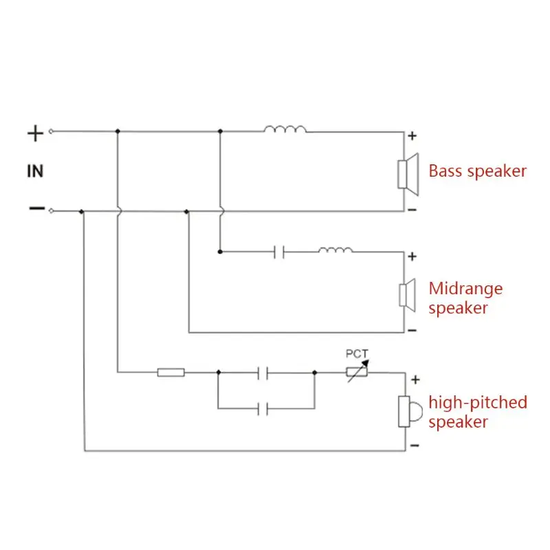 WEAH-338 3 Way 120W Speaker Audio Frequency Divider Loudspeaker Crossover Filter 95AF
