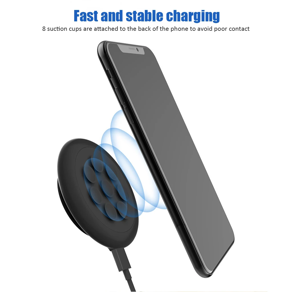 S4 присоска 10 Вт Беспроводная зарядная площадка Беспроводное зарядное устройство с подушкой безопасности телескопический встроенный кабель для игр для samsung IPhone