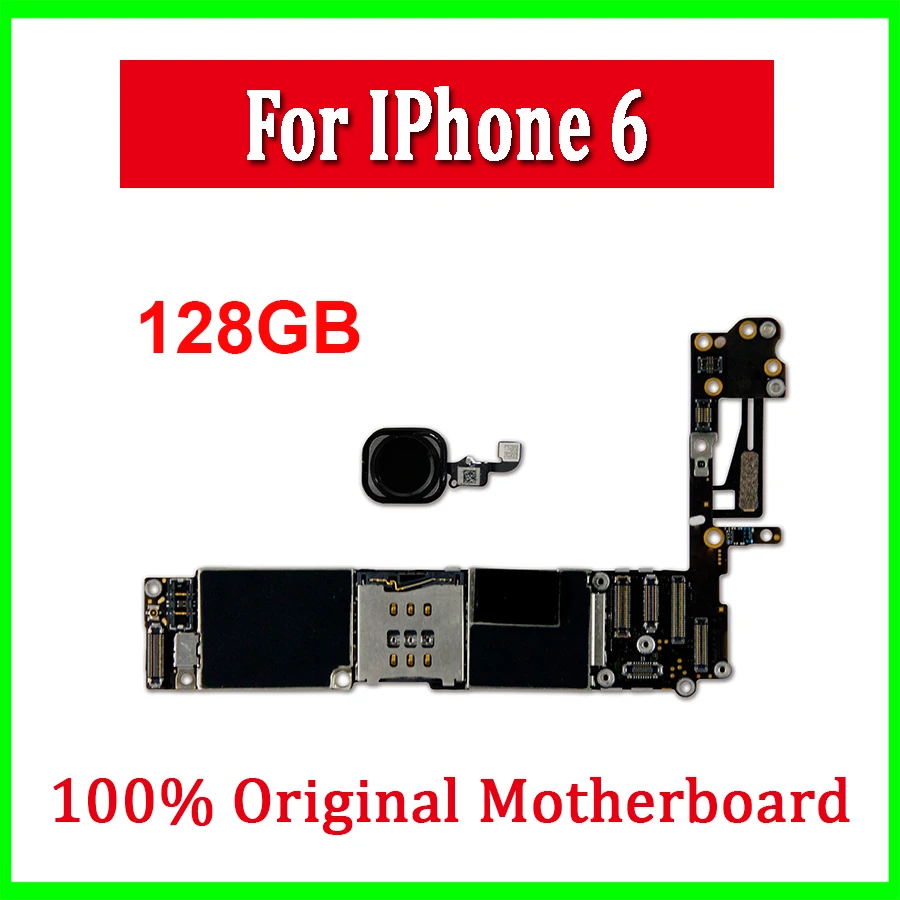 Полная Логическая плата для iphone 6 материнская с сенсорным Идентификатором