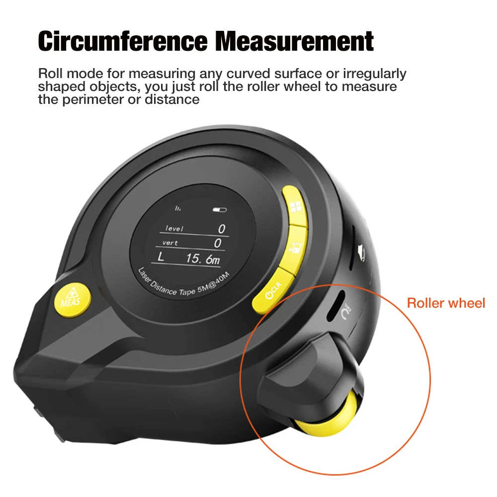 3 In 1 40m Laser Rangefinder 5m Laser Tape Measure Curved Distance Meter Digital Ruler Measurement With LCD Display
