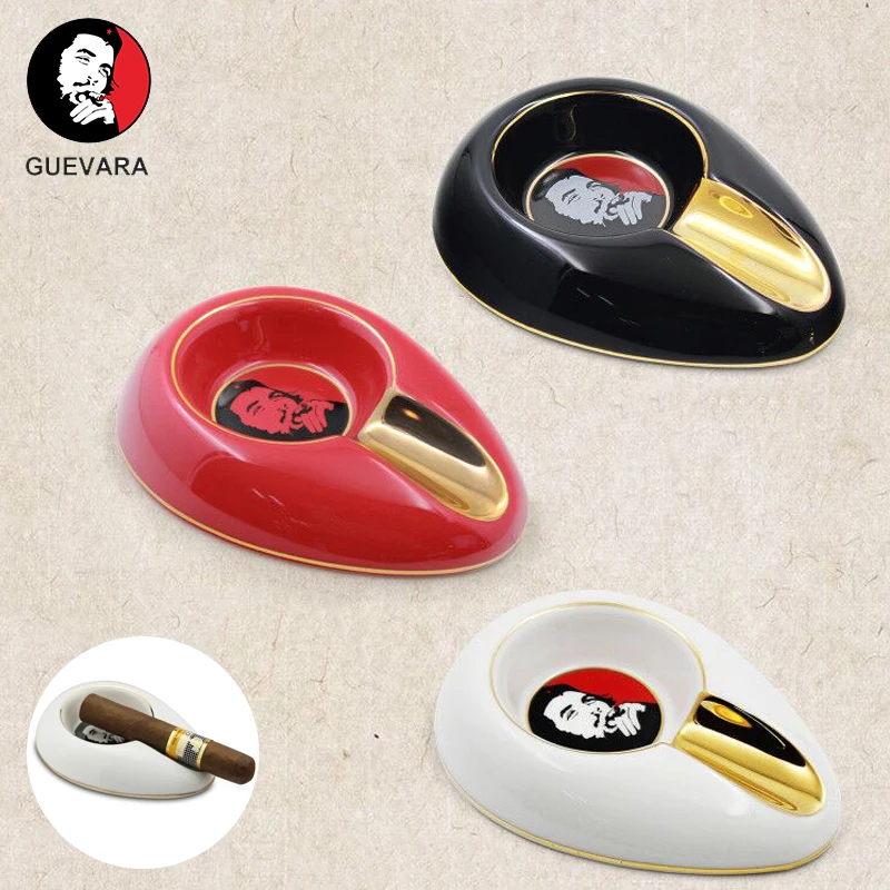 

Guevara Mini Size Cigar Ashtray Portable Travel Humidor for Cigar Ashtrays Outdoor Humidifier for Cigar With Cigar Holder