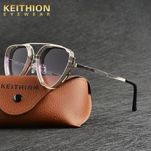 

KEITHION Irregular Shape Steampunk Sunglasses Men Women Fashion Metal Glasses Brand Design Vintage Sunglasses High Quality UV400