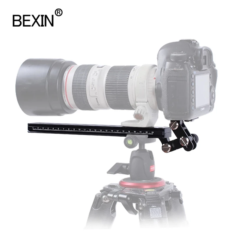 긴 퀵 릴리스 플레이트, 긴 노드 슬라이드 레일 어댑터, 망원 렌즈 브래킷 지지 홀더, RRS ARCA 스위스 카메라 삼각대