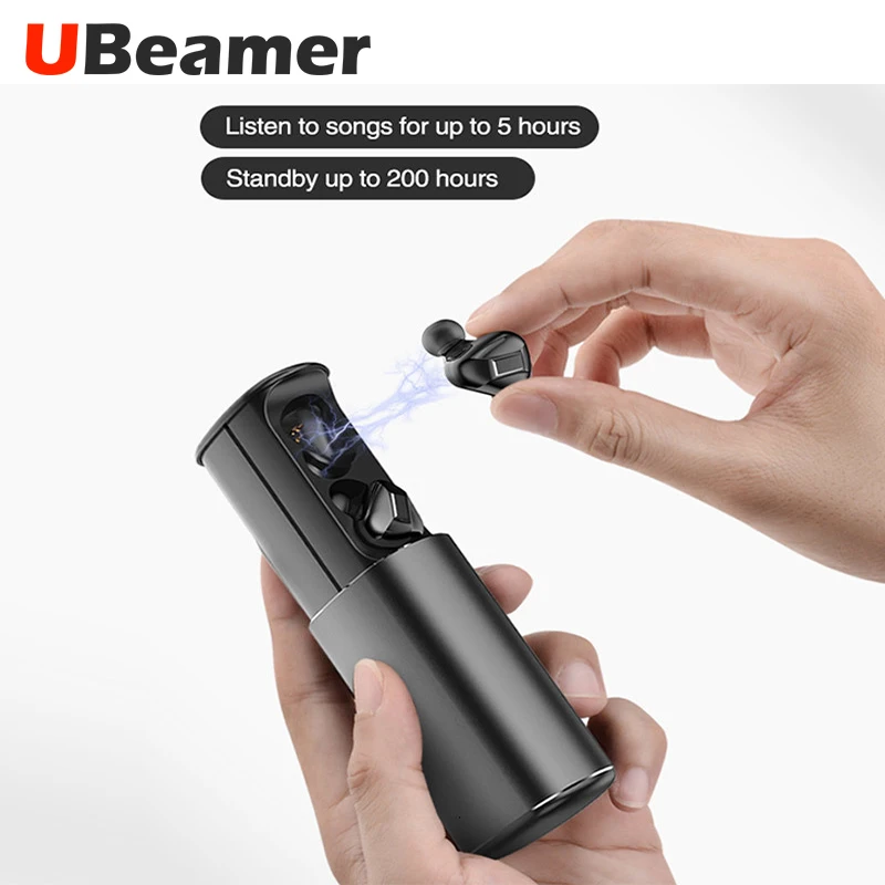 Ubeamer T60 Bluetooth Earphone Wireless Headset Digital Display with 2600mAh Charging bin Headphone 15-20M Call distance 2.4GHz