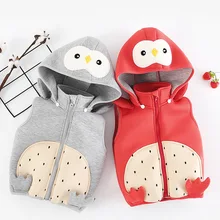 Лидер продаж, детский жилет с капюшоном в европейском и американском стиле, хлопковый жилет для мальчиков и девочек с высоким воротником W