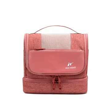 

Pink Cosmetic Bag Female Portable Large Capacity Business Storage Bag Portable Eco Friendly Pochette Masque Organization EB50SN