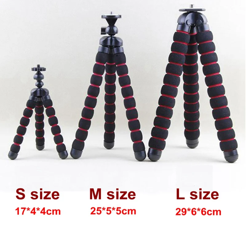 

3 Sizes Sponge Flexible Octopus Mini Medium Large Size Tripods Stand Bracket Holder For Mobile Phone Camera