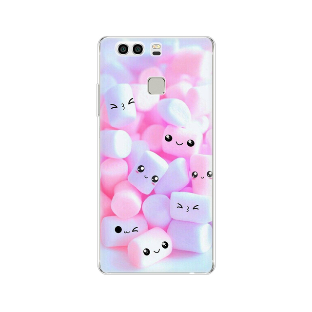 phone case for huawei P9 LITE PLUS 2016 soft tpu silicon back cover 360 full protective printing transparent coque