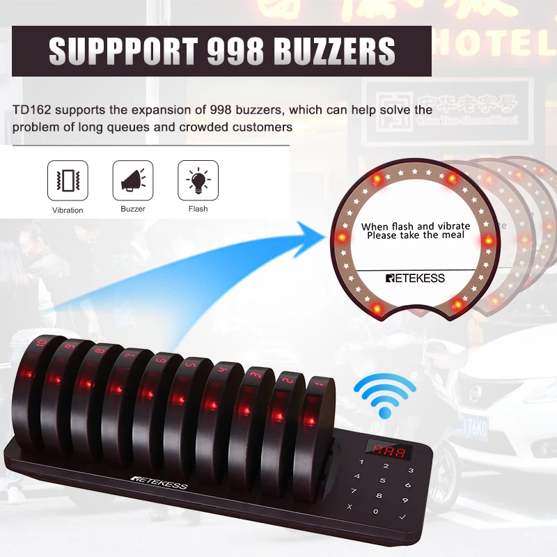 RETEKESS ワイヤレス呼び出しベル 電波法適合最安値、限定販売中!】RetekessTD157ワイヤレス呼び出しベル