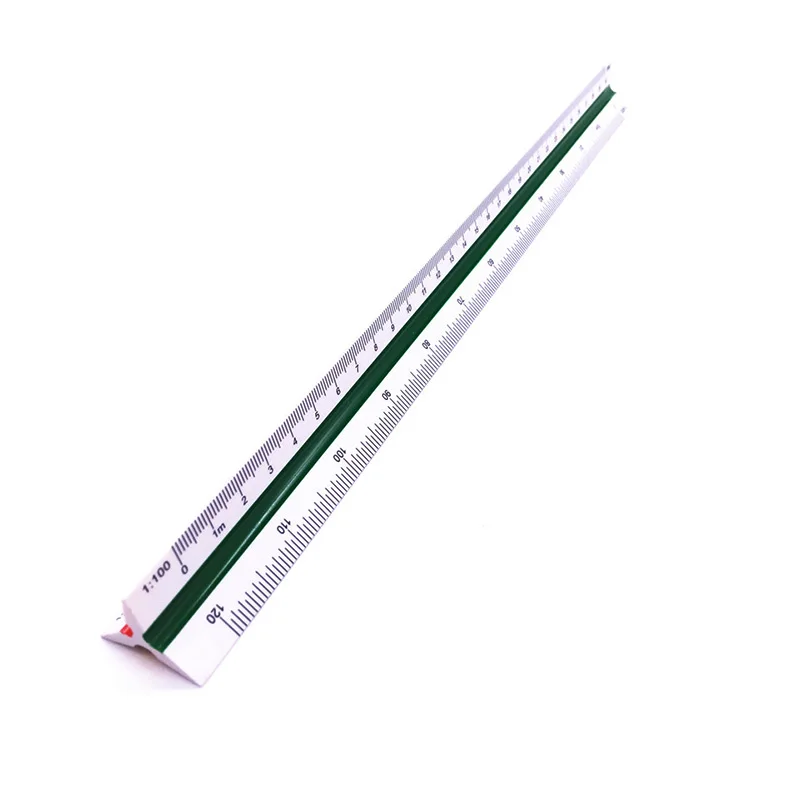 1 Pcs 트라이 스케일 정밀 눈금자 8930 다기능 발 디자인 도면 도면 측정 도구 30cm