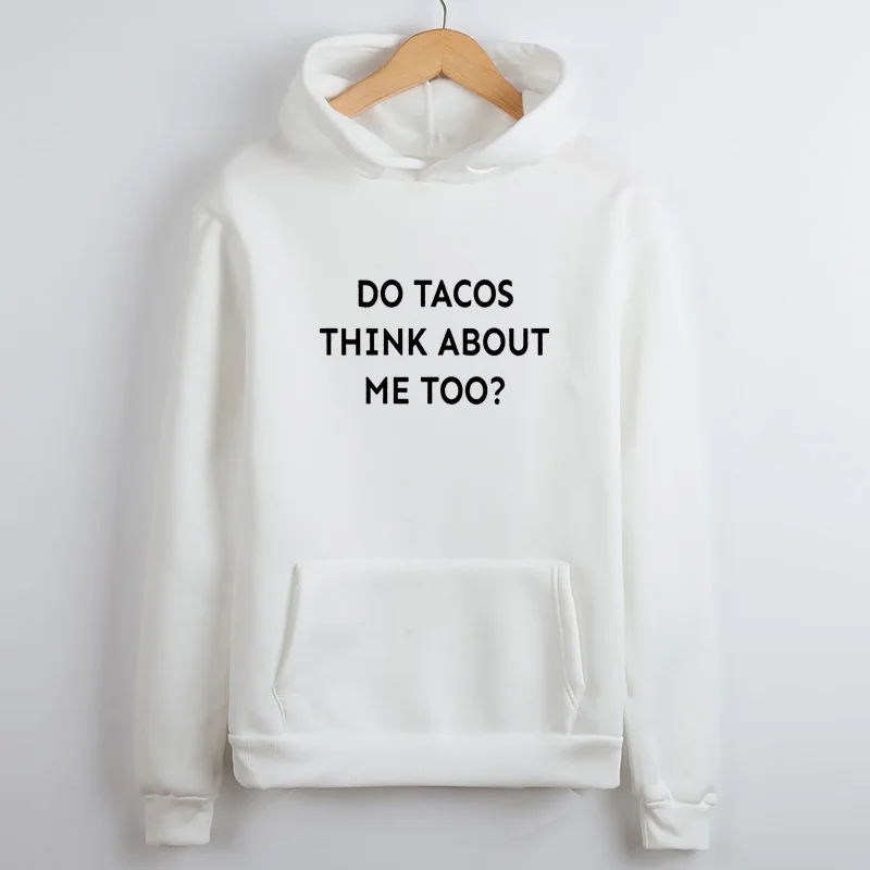 DO TACOS/толстовки с принтом для женщин; пуловер из флиса; Свободные толстовки для женщин; цвет черный, белый; толстовки с капюшоном для девочек