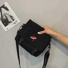 Женские сумки через плечо с вышивкой "Планета", новинка, креативные Мультяшные холщовые сумки на плечо, сумки-мессенджеры