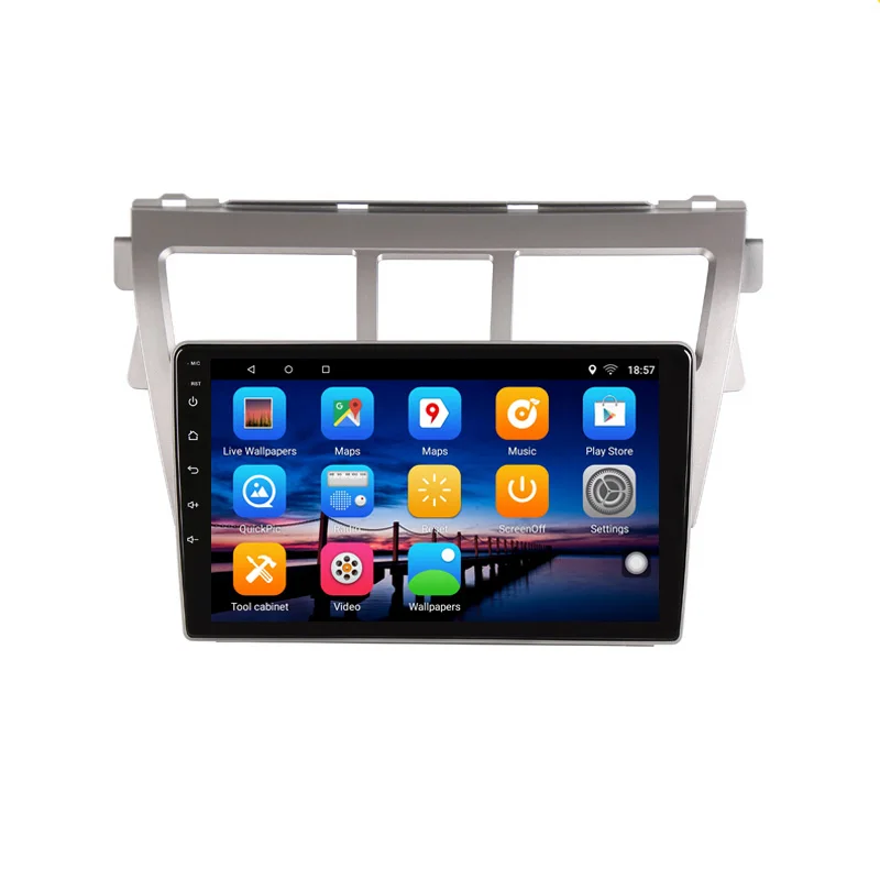 9 дюймов Android 10 автомобильный DVD мультимедийный плеер GPS для Toyota YARIS Vios 2008 2009 2010 2013