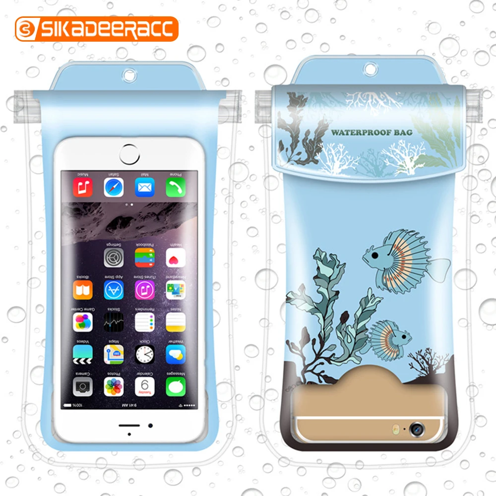 Waterproof Cell Phone Bag For iPhone XS X 7 8 Plus Pocket Transparent Swimming Dirt-resistant HD Shooting Surfing Pouch Portable | Мобильные