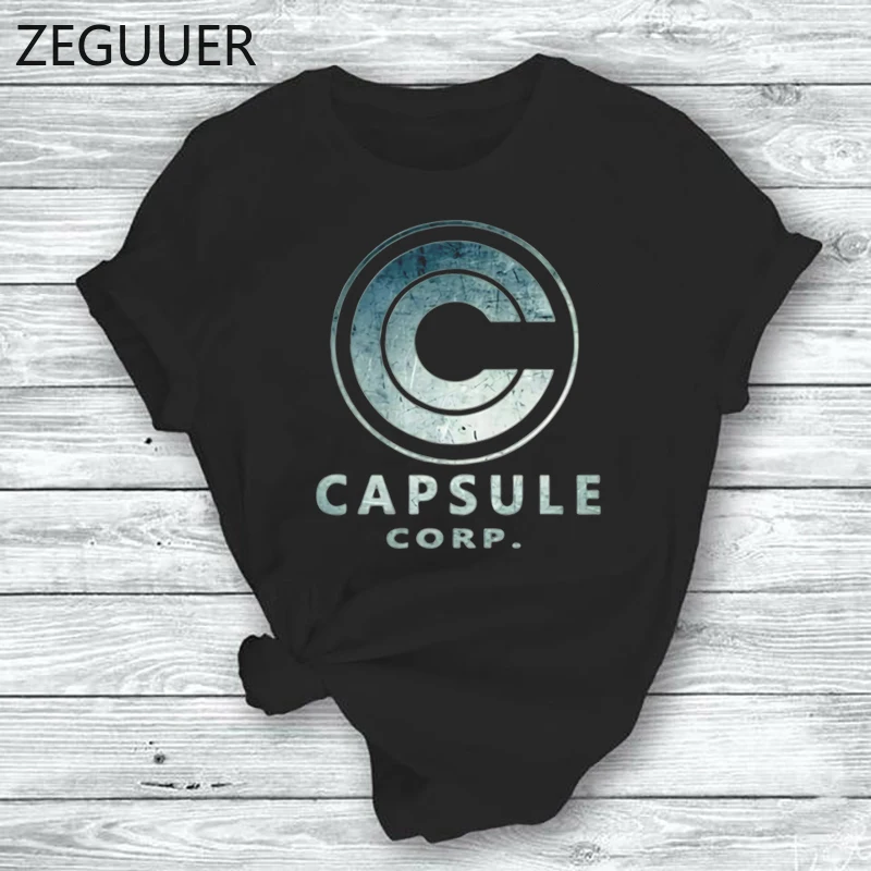 Capsule corp. Новые футболки для мужчин и женщин унисекс летние модные хлопковые