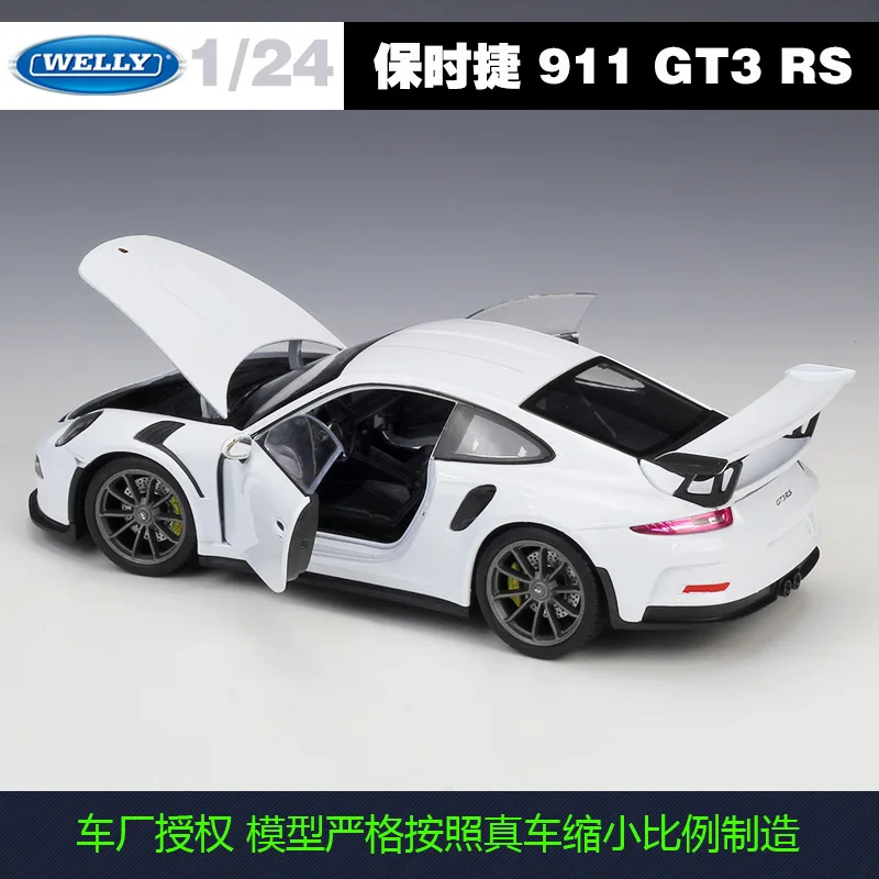 Welly 1:24 Porsche GT3 RS спортивный автомобиль сплав модель автомобиля Diecasts игрушечные транспортные средства коллекционные подарки не-пульт дистанционного управления Тип транспортная игрушка