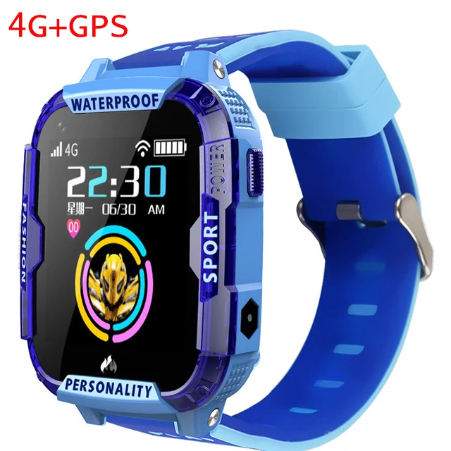 Blue LIGE 4G Детские Смарт-часы gps позиционирование трекер Wi-Fi Подключение видео вызов SOS одна кнопка помощь Детские умные часы для мальчиков и девочек - Цвет: Blue