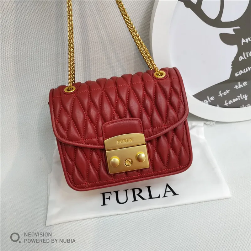 Высокое качество Китай красный цвет Furla Сумки, Новые поступления оригинальные FURLA женские сумки Размер 17 см x 14 см x 7 см горячая распродажа