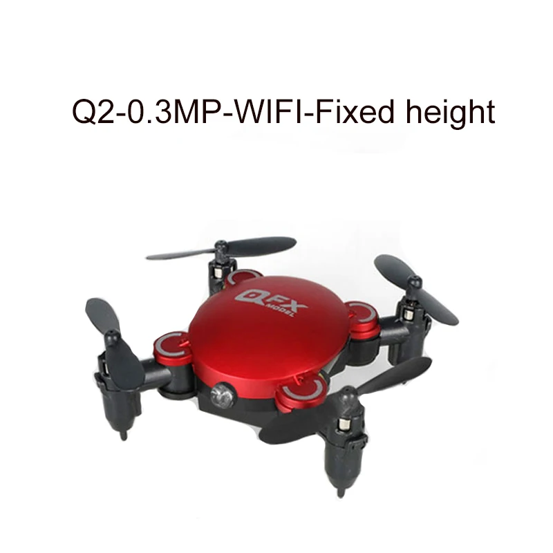 Горячая мини Дрон Wifi Fpv Rc складной Квадрокоптер модель автомобиля игрушка фиксированная высота аэрофотосъемка пульт дистанционного управления игрушка для детей - Цвет: red 0.3MP