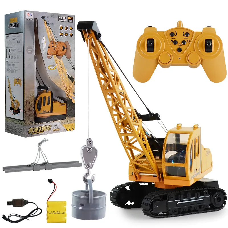 

RC Truck 2.4Ghz 11-Channel 1:8 Remote Control Forklift Crane Simulation Transport Car Model With Sound And Light Boy's Gift