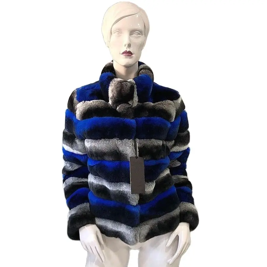 

Pretty Girl Fur Coat Women Natural Rex Rabbit Fur Jacket Autumn Winter Warm Fashion Overcoat