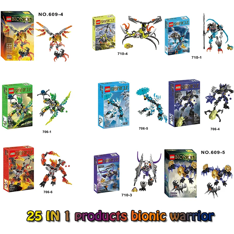 Строительный блок Bionic Warrior из джунглей герой-конструктор игрушки рождественские