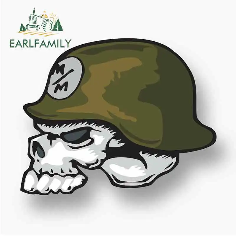 Style A EARLFAMILY 13 см x 11 см для металла Mulisha череп шлем логотип Oem виниловые наклейки на машину JDM бампер багажник грузовик графика аксессуары - Название цвета: Style A